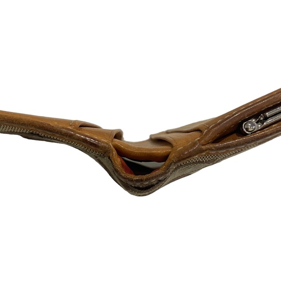 COACH brown KISSLOCK WALLET  - leather - fabric - monogram pattern - unisex - Picture 11 of 17